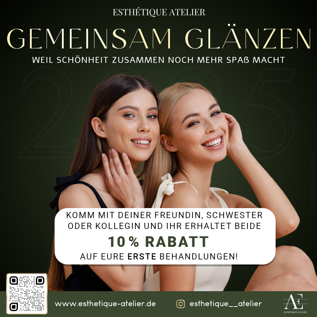 Bild zeigt ein Flyer mit einem Angebot - Wenn man zu zweit kommt erhält man 10% Rabatt